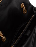 Pinko чанта crossbody дамска от кожа черна 100038 A0F2