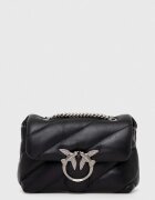 Pinko чанта crossbody дамска от кожа черна 100039 A0F2