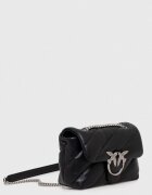 Pinko чанта crossbody дамска от кожа черна 100039 A0F2