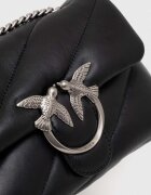 Pinko чанта crossbody дамска от кожа черна 100039 A0F2