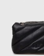 Pinko чанта crossbody дамска от кожа черна 100039 A0F2