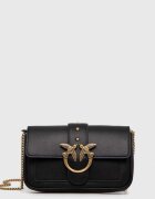 Pinko чанта crossbody дамска от кожа черна 100061 A0F1