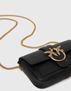 Pinko чанта crossbody дамска от кожа черна 100061 A0F1