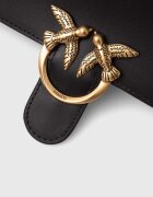 Pinko чанта crossbody дамска от кожа черна 100071 A0F1