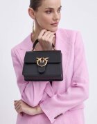 Pinko чанта crossbody дамска от кожа черна 100071 A0F1