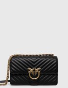 Pinko чанта crossbody дамска от кожа черна 100941 A0GK