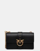 Pinko чанта crossbody дамска от кожа черна 105857 A0F1