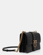 Pinko чанта crossbody дамска от кожа черна 105857 A0F1