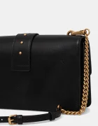 Pinko чанта crossbody дамска от кожа черна 105857 A0F1