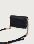Pinko чанта crossbody дамска от кожа черна 107665 A2JG
