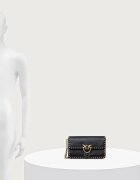 Pinko чанта crossbody дамска от кожа черна 107665 A2JG