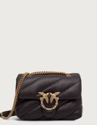 Pinko чанта crossbody дамска от кожа кафява 107058 A0F2
