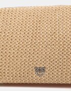 Pinko чанта crossbody дамска от сплетена материя бежова 106661 A391