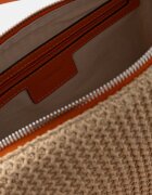 Pinko чанта crossbody дамска от сплетена материя бежова 106661 A391