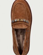 Pinko мокасини дамски от велур Margaret 02 кафяви SD0563P055GU8