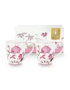 Pip Studio Комплект чаши Jolie Tulip 450 ml (2 броя) в розово