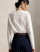 Polo Ralph Lauren блуза с дълги ръкави дамска от памук бяла 211B14604