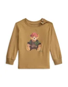Polo Ralph Lauren блуза с дълги ръкави за бебе от памук кафява 320B30236001