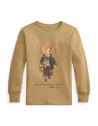 Polo Ralph Lauren блуза с дълги ръкави за деца от памук кафява 322B27277001