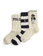 Polo Ralph Lauren чорапи дамски с памук 3 броя бежови 455P18194