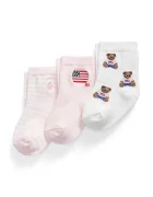 Polo Ralph Lauren чорапи за деца 3 броя розови 445P11066001