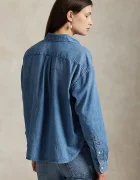 Polo Ralph Lauren Дънкова риза дамска в синьо със свободна кройка с класическа яка 211969457