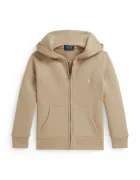 Polo Ralph Lauren Детски суичър в бежово с качулка с изчистен дизайн 322799360506