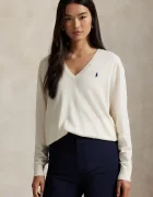 Polo Ralph Lauren Памучен пуловер в бежово от лека материя 211972105