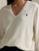 Polo Ralph Lauren Памучен пуловер в бежово от лека материя 211972105