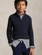 Polo Ralph Lauren Памучен пуловер в тъмносиньо 323868894017
