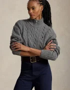 Polo Ralph Lauren пуловер дамски от вълна сив 211972130