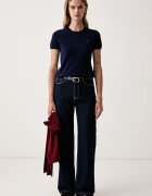 Polo Ralph Lauren пуловер с къси ръкави дамски с памук тъмносин 211971872