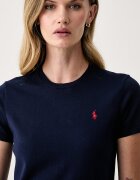 Polo Ralph Lauren пуловер с къси ръкави дамски с памук тъмносин 211971872