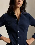 Polo Ralph Lauren разкроена рокля с памук тъмносиня 211B17452