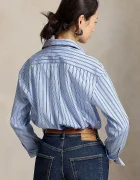 Polo Ralph Lauren риза дамска от памук синя на райе 211910743