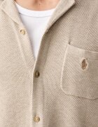 Polo Ralph Lauren риза мъжка от памук бежова 710P04442