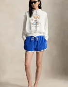 Polo Ralph Lauren суичър с качулка дамски от памук бял 211A12745