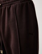 Puma спортен панталон дамски с памук HER кафяв с висока талия 694032