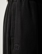 Puma спортен панталон мъжки с памук FUNDAMENTALS черен със стандартна талия 694547