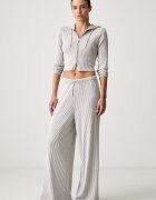 Puma суичър с цип и качулка дамски Essentials Ribbed бежов 636669
