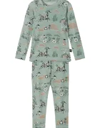 Reima комплект термобельо за деца с мериносова вълна Moomin Trivsam зелен 5200021C