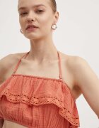 Roxy Памучен топ GOLDEN TROPICS