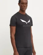 Salewa туристическа тениска мъжка Solidlogo Dry черна 00.0000027018