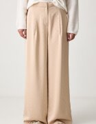 Scotch & Soda панталон дамски бежов с висока талия ULH01488F