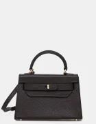 Silvian Heach чанта crossbody дамска от кожа SANITA кафява RCP25016BO