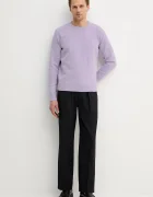 Sisley Памучен пуловер мъжки в лилаво от лека материя 1VWXS104Q
