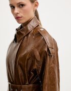 Sisley шлифер дамски с вискоза кафяв 2UZALN06W