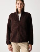 Skechers поларен суичър дамски SKECH-SHERPA JACKET кафяв JA218