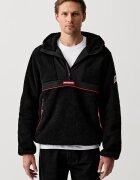 Sprayground анорак от полар черен SP137D