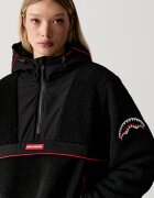 Sprayground анорак от полар черен SP137D